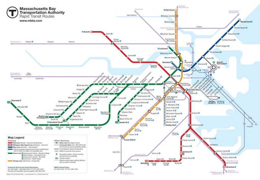 Project: Boston Mbta Map Redesign | Transit Maps Worldwide | Subway - Mbta Subway Map Printable