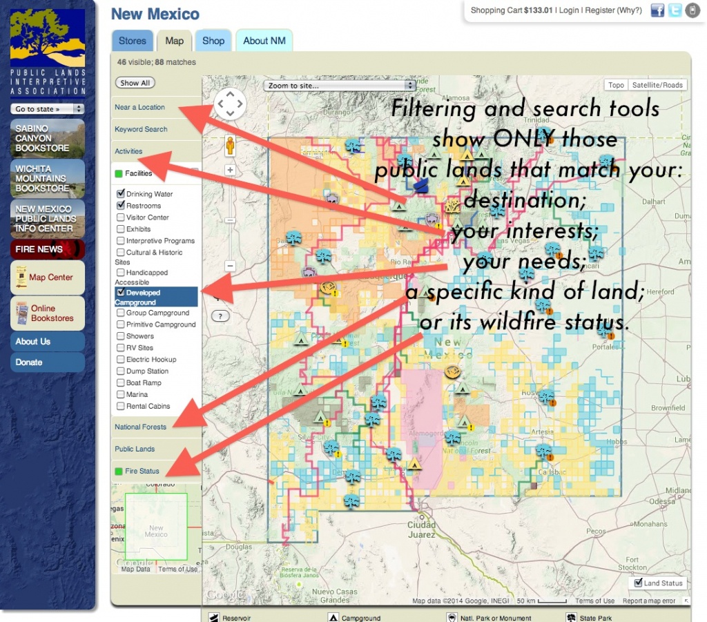 Publiclands | Nevada - California Blm Camping Map