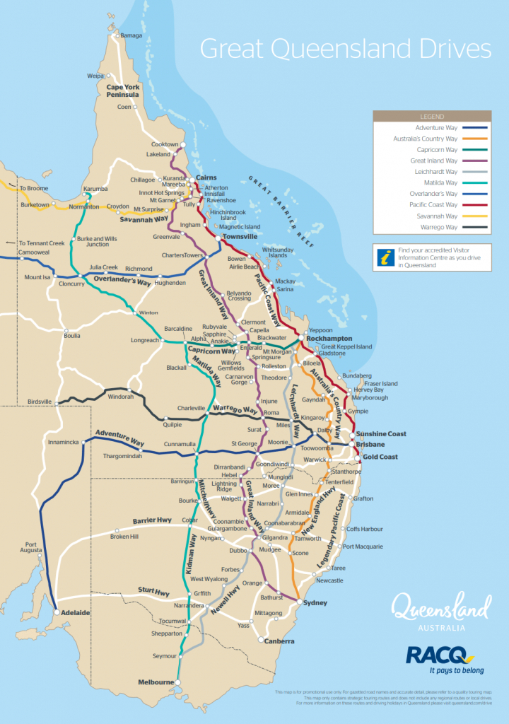 Queensland Drive Maps | Outback Queensland - Printable Driving Maps