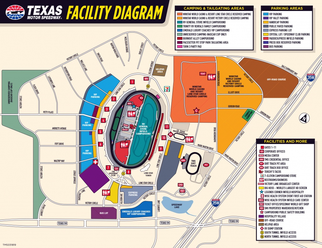 Raceday University - Texas Motor Speedway Parking Map