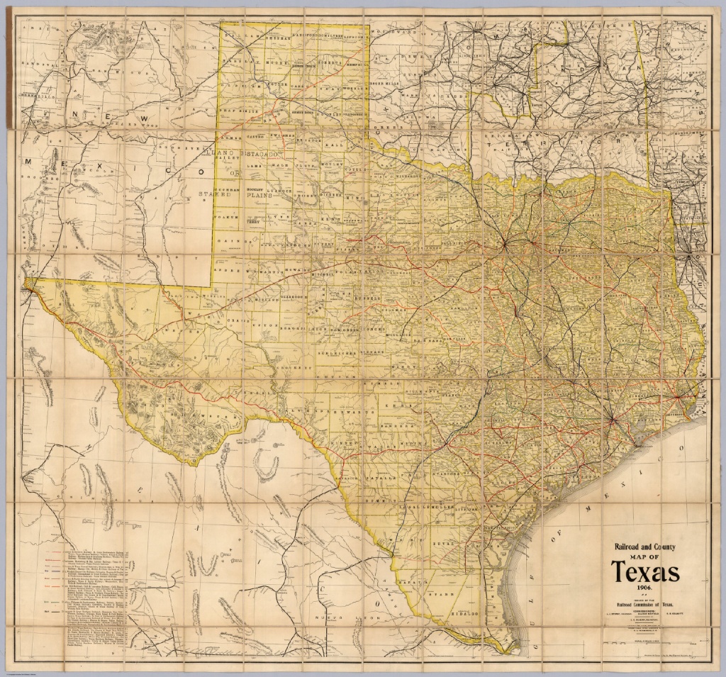 Railroad And County Map Of Texas - David Rumsey Historical Map - Texas Map Wallpaper