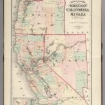 Railroad Map Of Oregon, California, And Nevada.   David Rumsey   Map Of Oregon And California