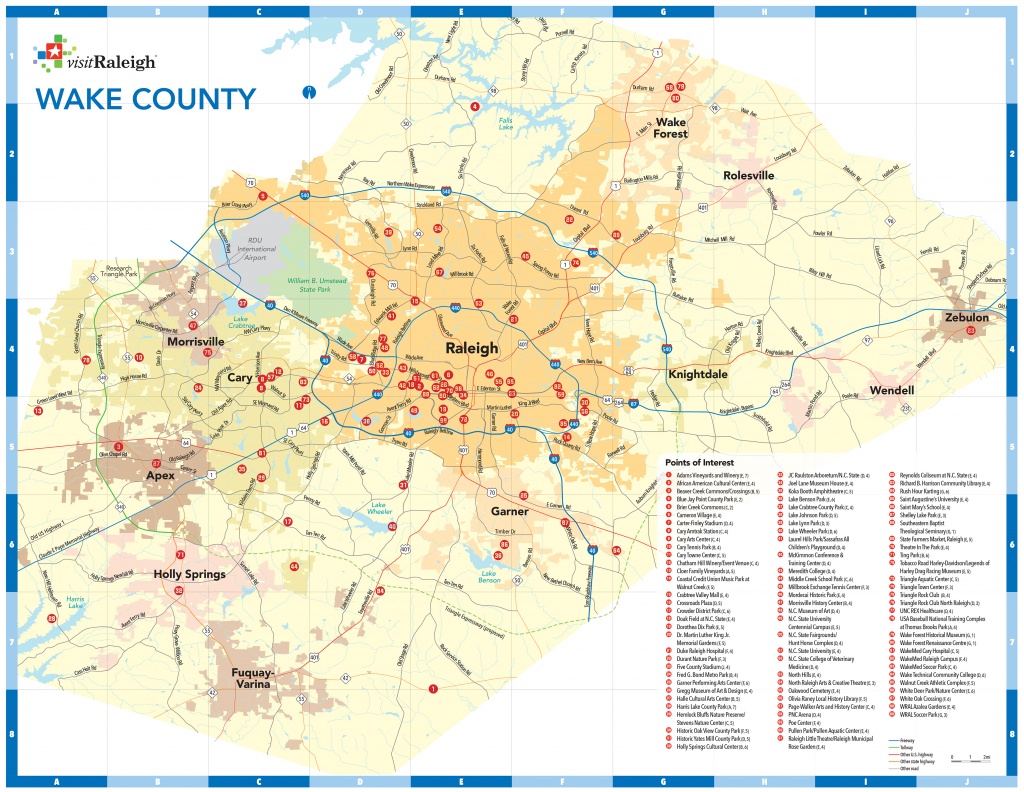 Raleigh, N.c., Maps | Downtown Raleigh Map - Printable Map Of Raleigh Nc
