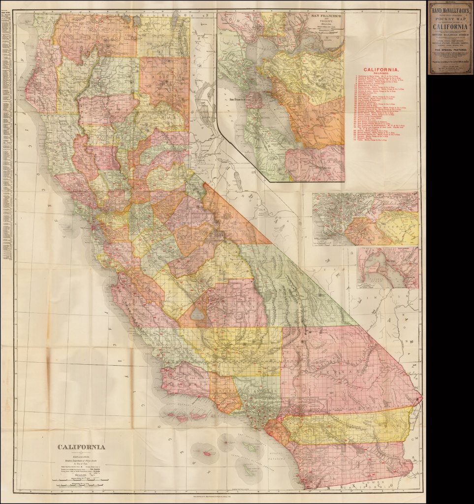 Rand, Mcnally &amp;amp; Co.&amp;#039;s Indexed County And Railroad Map And Shipper&amp;#039;s - Rand Mcnally California Map