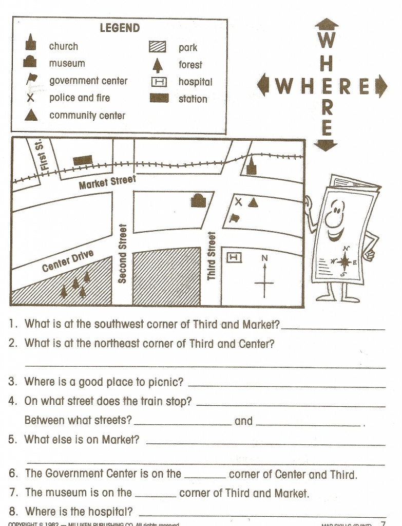 Reading Maps Worksheet Free Worksheets Library Download And - 6Th Grade Map Skills Worksheets Printable