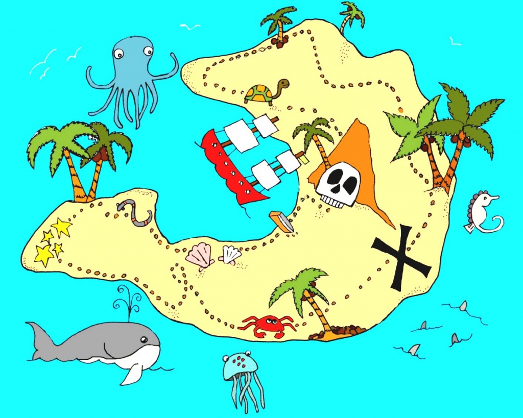 Real Treasure Maps Found Clipart Animals Cliparts With Hot - Clipartpost - Printable Kids Pirate Treasure Map