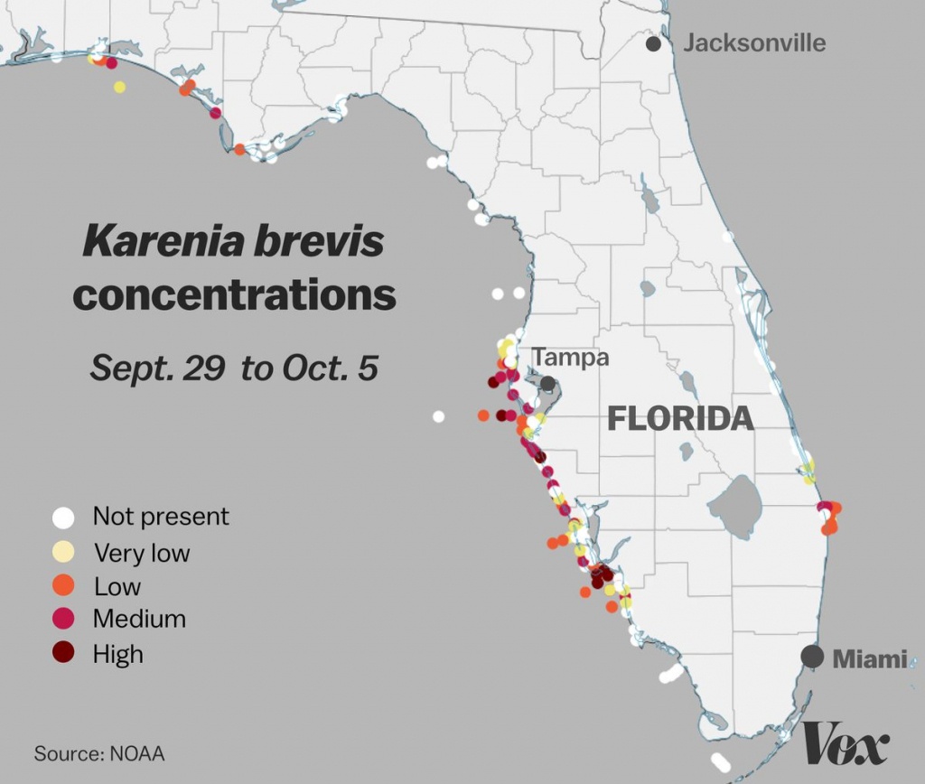 Red Tide: Why Florida&amp;#039;s Toxic Algae Bloom Is Killing Fish, Manatees - Florida Beach Bacteria Map 2018