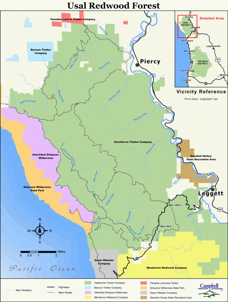 Redwood Forest Map..the Only Redwoods In The World..(Giant Sitka ...