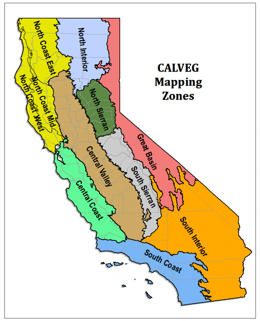 Region 5 - Resource Management - Map Of Mid California