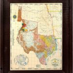 Republic Of Texas Map 1845 Custom Framed In Dark Stained | Etsy   Framed Texas Map