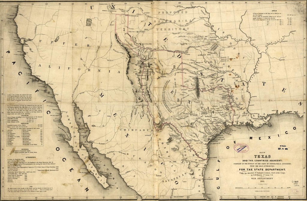 Republic Of Texas Map, 1846 - Texas Map 1846