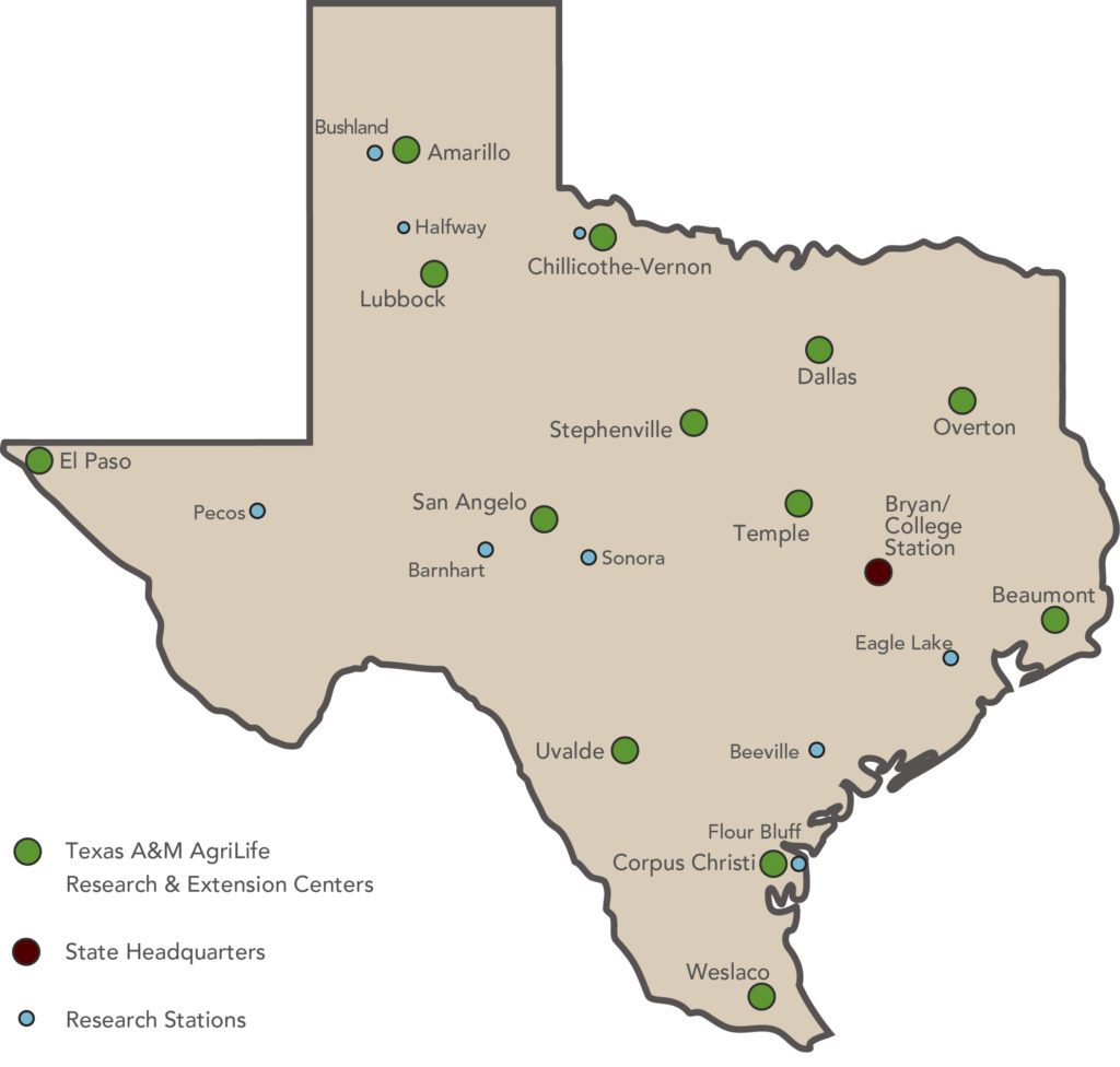 Research Centers Texas A&m Agrilife Research Texas A&m Location Map