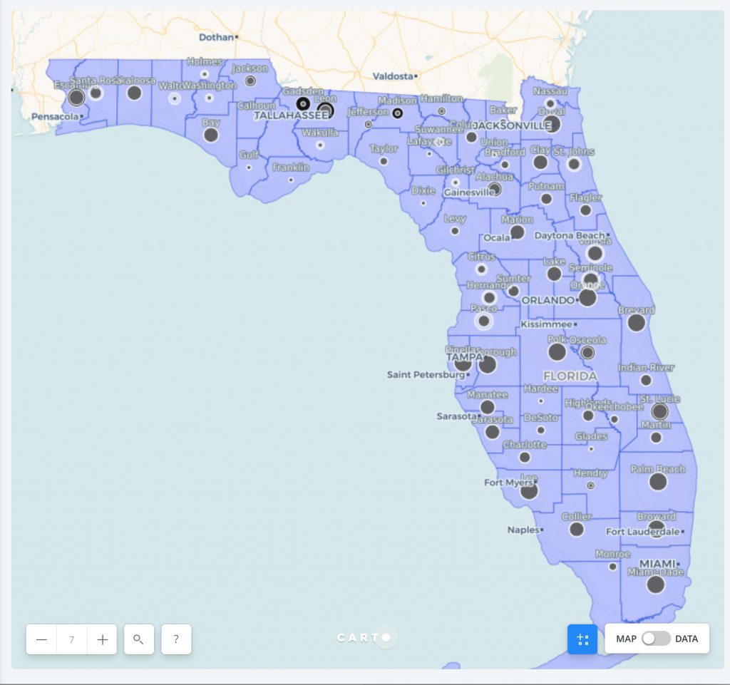 Resegregation In Florida School Districts · Mapping History Florida School Districts Map