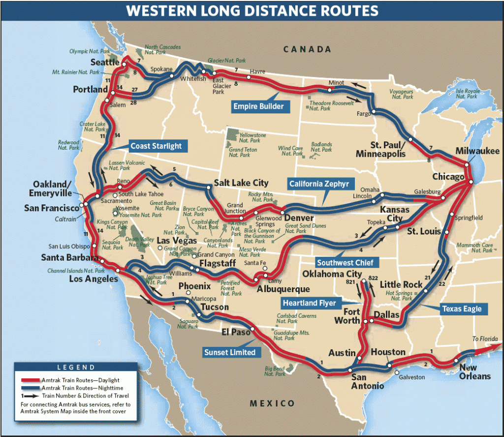 Review Of Amtrak&amp;#039;s California Zephyr And Coast Starlight: The Cross - Map Of Amtrak Stations In Texas