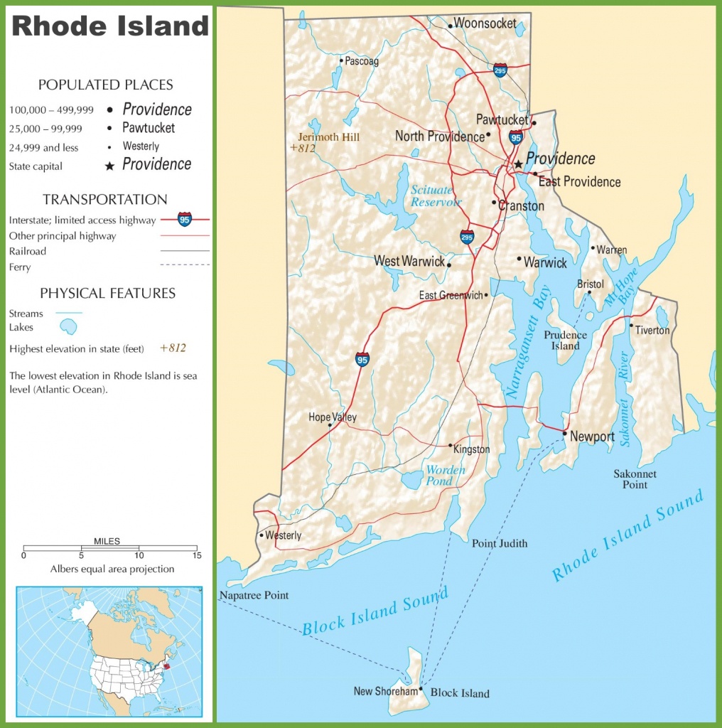 Rhode Island State Maps | Usa | Maps Of Rhode Island (Ri) - Printable Map Of Rhode Island