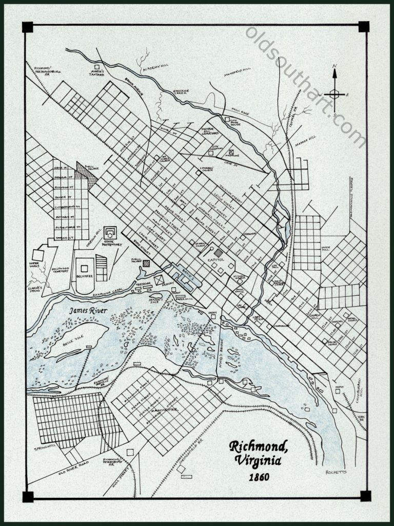 Richmond Va Map Printable Map Of Richmond Va 768x1024 