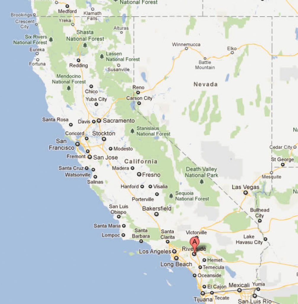 Riverside, California Map - Riverside California Map