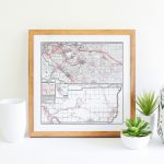 Riverside County California Map Riverside Art Riverside | Etsy   Printable Map Of Riverside County