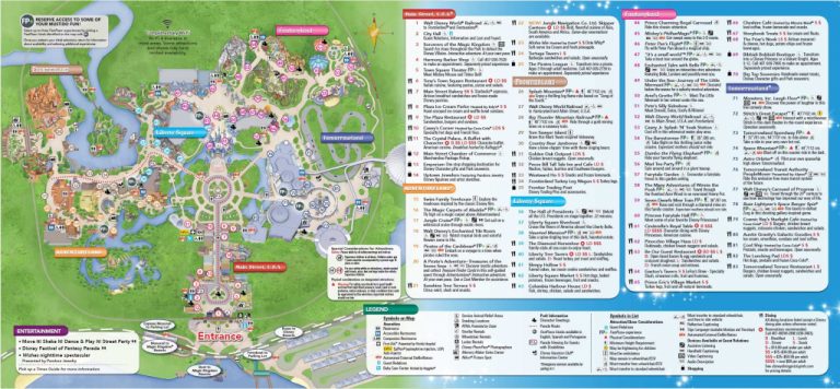 disney world magic kingdom printable map