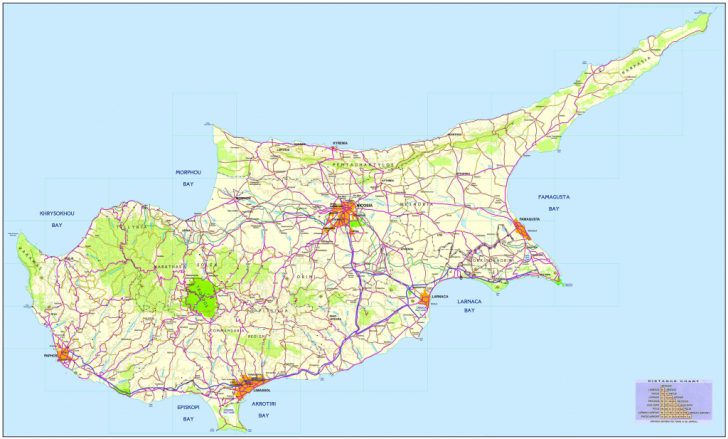 Printable Map Of Cyprus