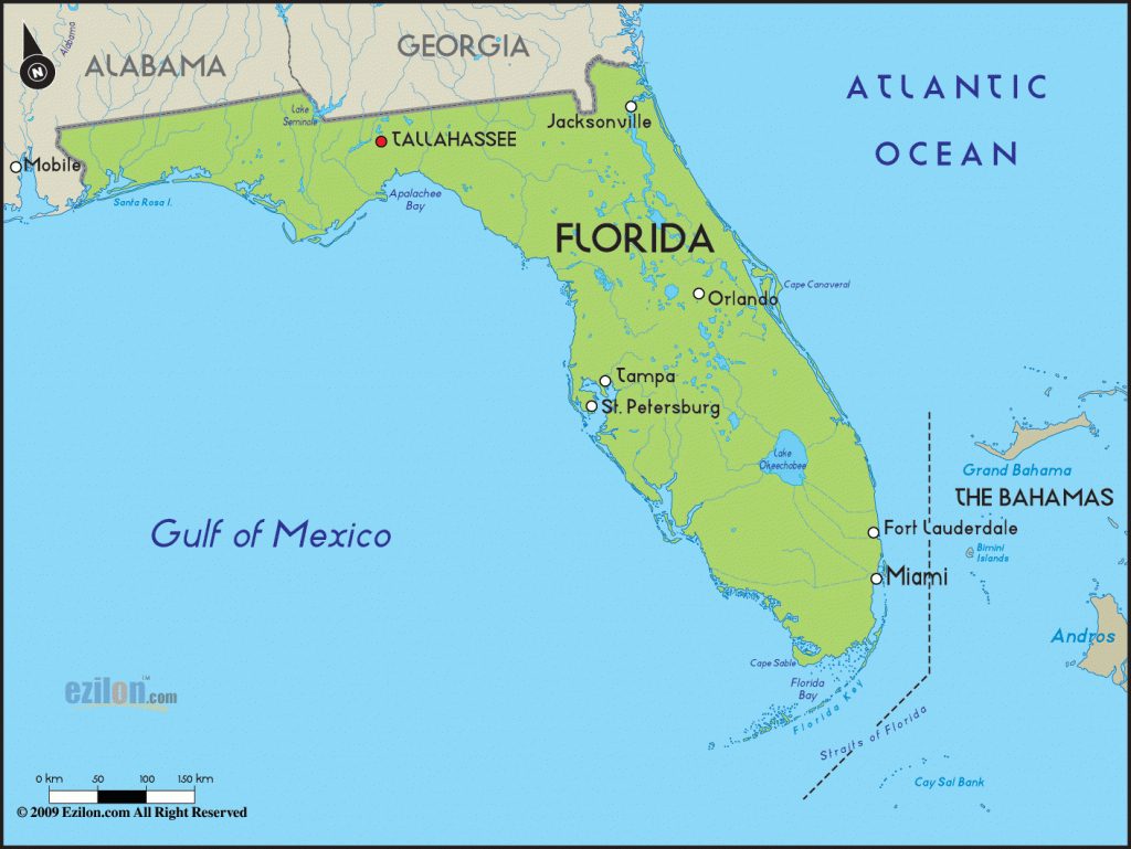 Road Map Of Florida And Florida Road Maps - Florida Waterways Map ...