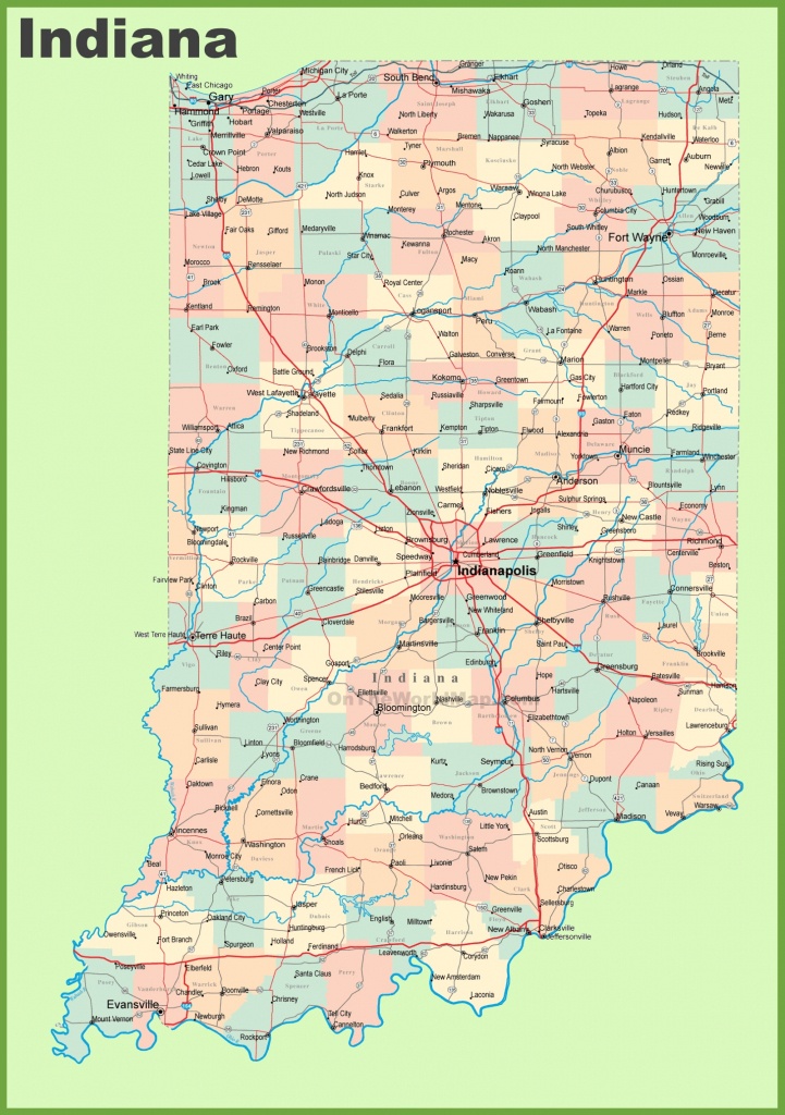 Road Map Of Indiana With Cities - Printable Map Of Indiana