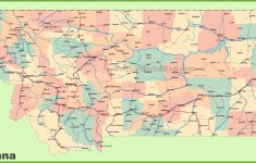 road map of montana with cities printable map of montana Road Map Of Montana With Cities - Printable Map Of Montana