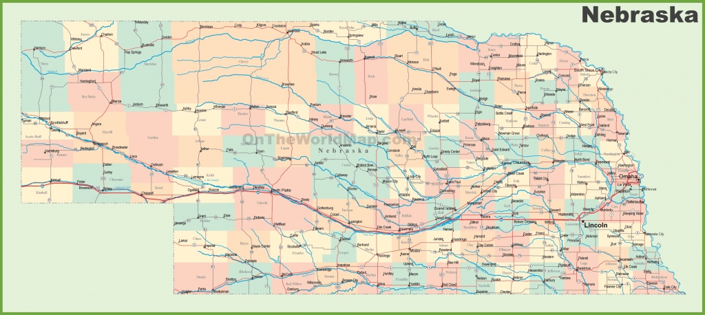 Road Map Of Nebraska With Cities - Printable Map Of Nebraska