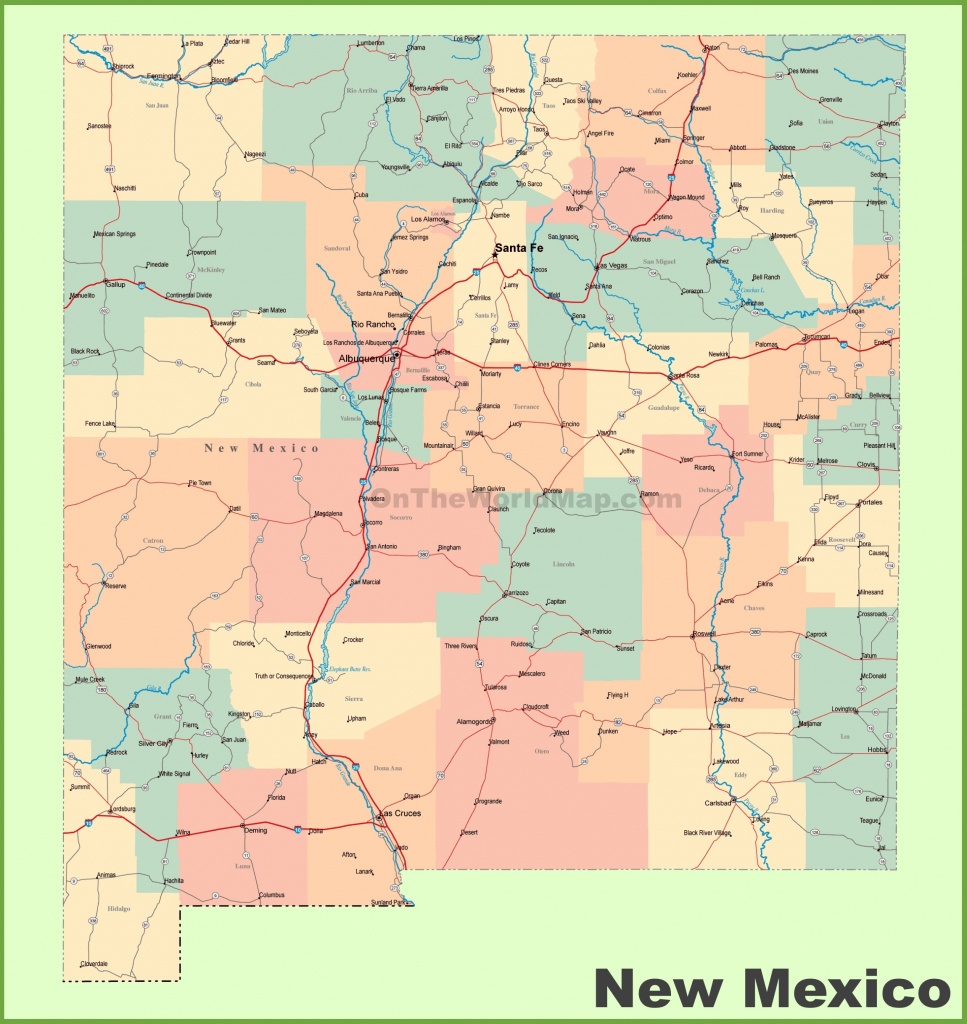 Road Map Of New Mexico With Cities - Printable Map Of New Mexico