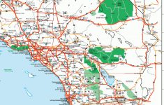 Road Map Of Southern California Including : Santa Barbara, Los - Map Of Southern California
