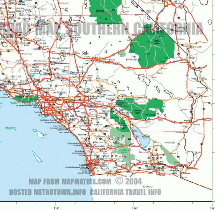 Southern California Road Map Pdf