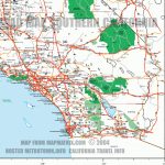 Road Map Of Southern California Including : Santa Barbara, Los   Where Is Santa Monica California On A Map