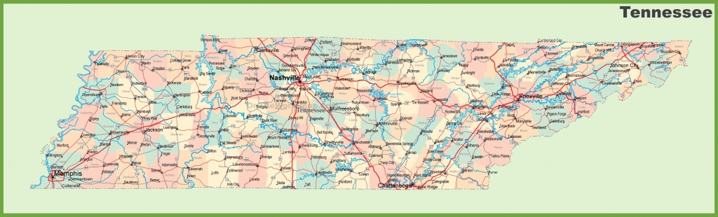 Road Map Of Tennessee With Cities - Printable Map Of Tennessee Counties