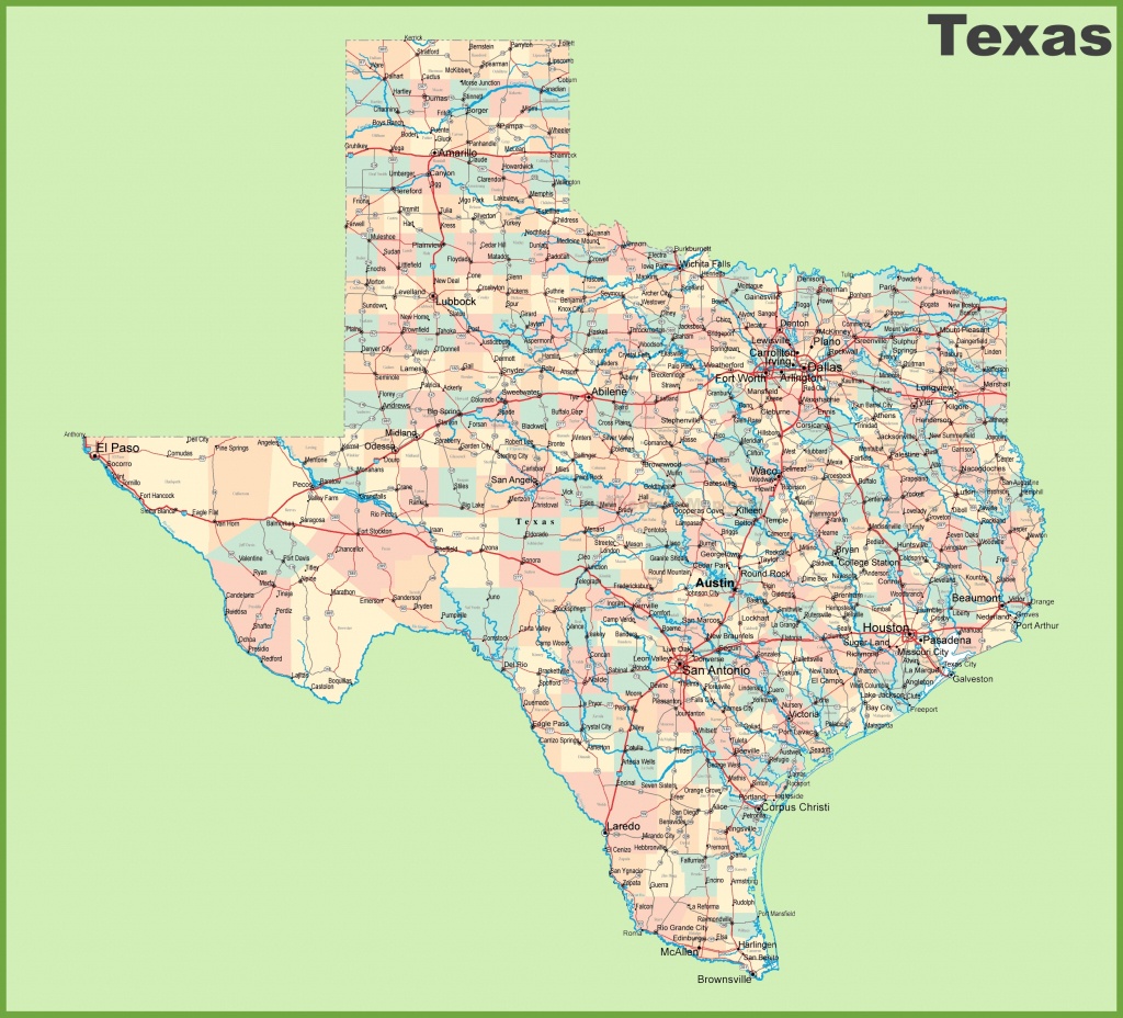 Road Map Of Texas With Cities - Free Texas Highway Map