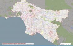 Road, Zip Code &amp; Neighborhood Map Of Los Angeles, Long Beach - Los Angeles Zip Code Map Printable