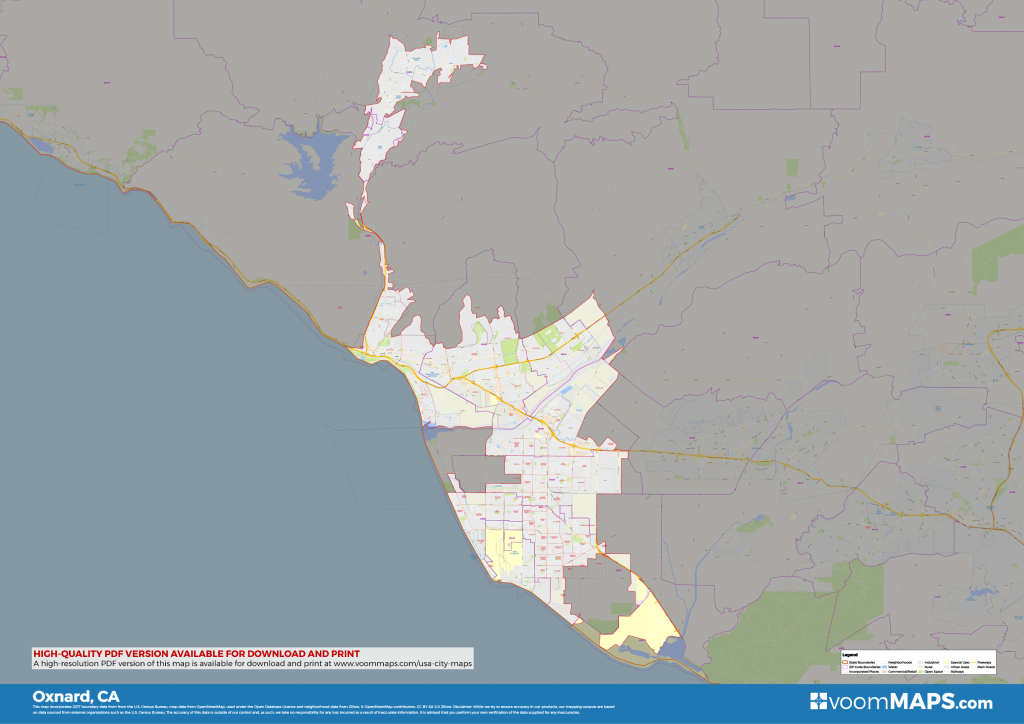 Road, Zip Code &amp;amp; Neighborhood Map Of Oxnard, Ca – Voommaps - Google Maps Oxnard California