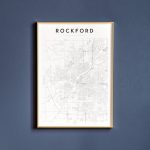 Rockford Map Print Map Wall Art Art Print Map Print | Etsy   Printable Map Of Rockford Il
