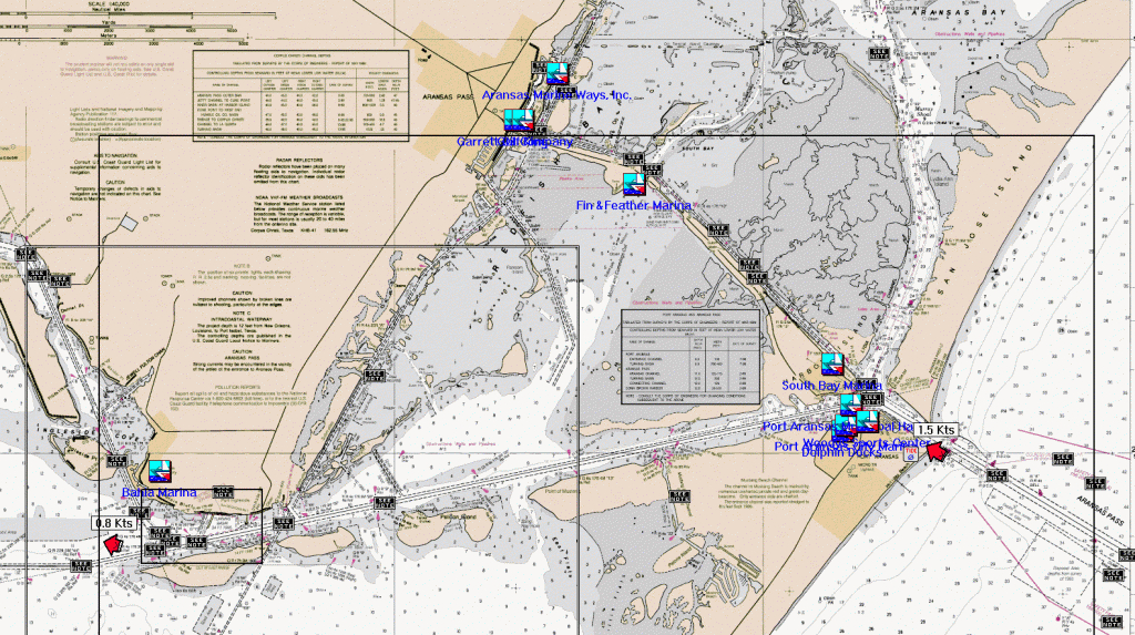 Rockport Guides - El Canelo Charters And Captain Ray Burdette - Rockport Texas Fishing Map