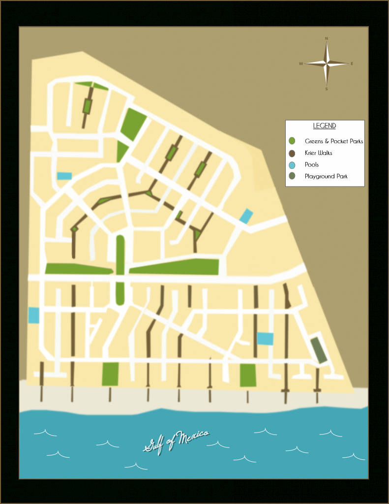 Rosemary Beach Florida - Neighborhood Parks And “Krier” Walks - Inlet Beach Florida Map