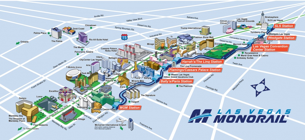 Route Map | Las Vegas Monorail - Free Printable Map Of The Las Vegas Strip