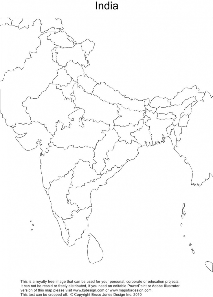 Royalty Free, Printable, Blank, India Map With Administrative - Printable Map Of India
