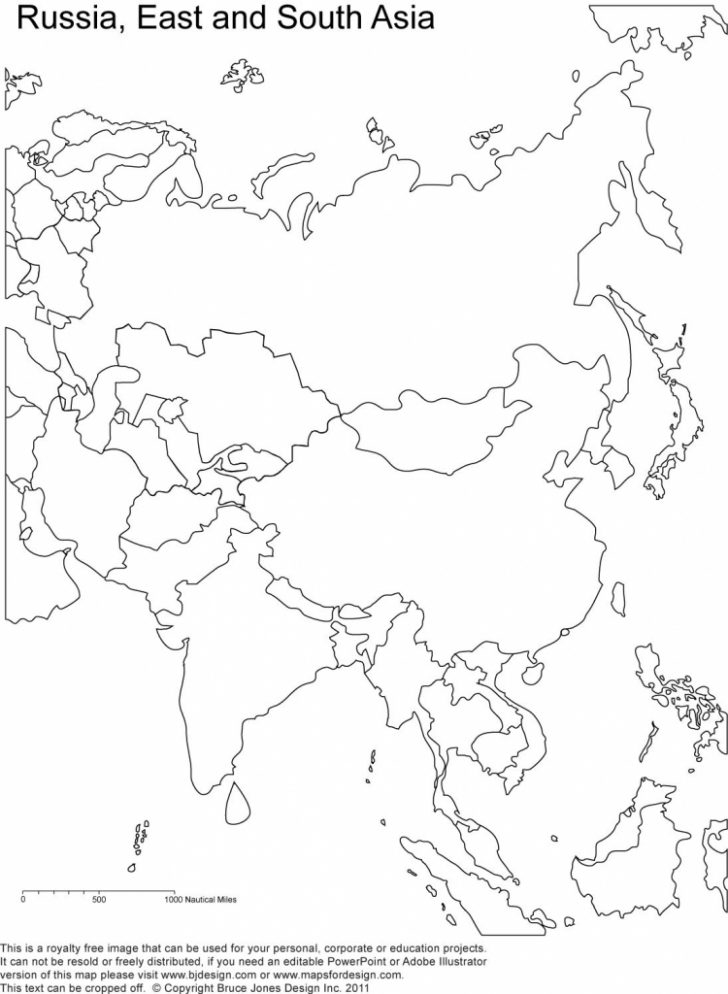 Free Printable Map Of Asia