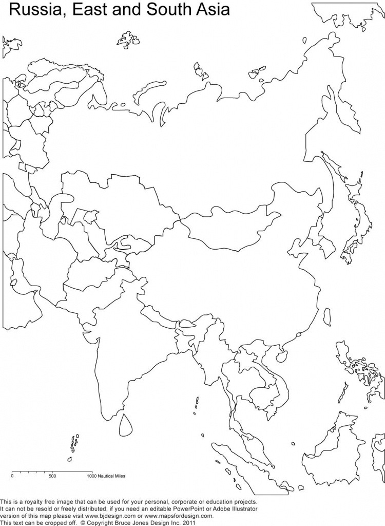 Russia And Asia, Blank Printable Map, Royalty Free | Geography | Map - Russia Map Outline Printable