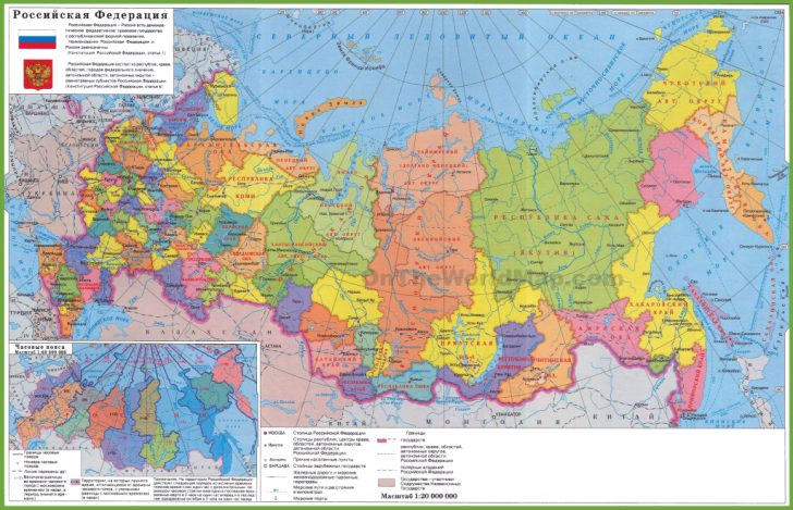 Printable Map Of Russia