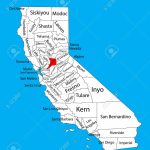 Sacramento County (California, United States Of America) Vector..   Map Of Sacramento County California
