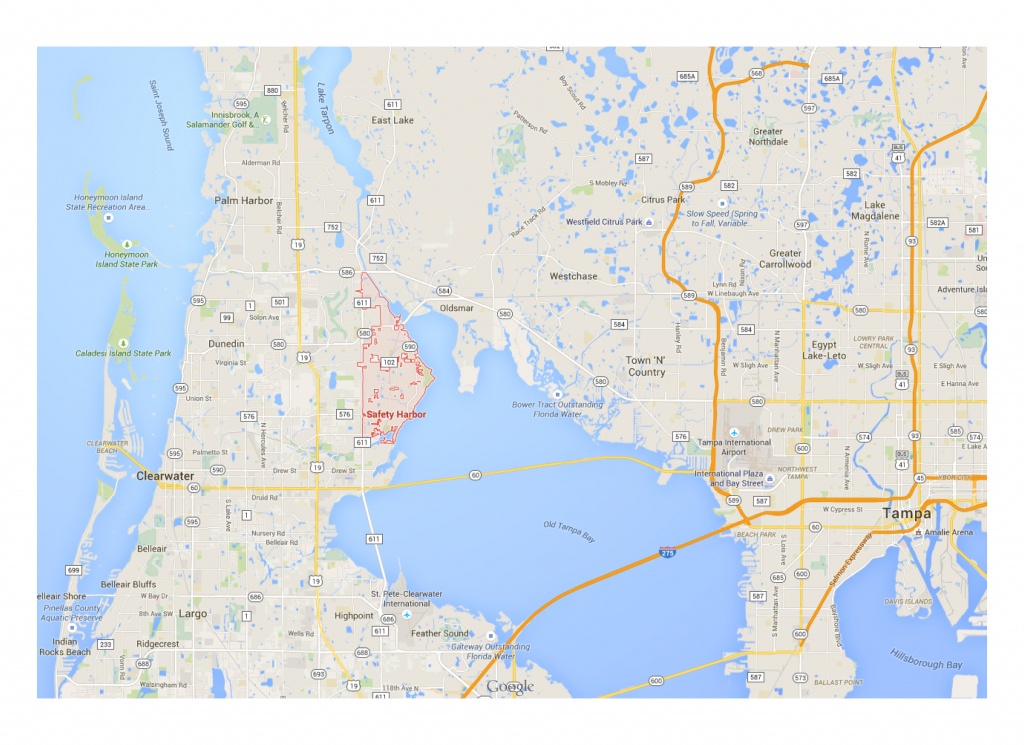 Safety Harbor, Fl – Google Maps » Pure Properties Group - Safety Harbor Florida Map