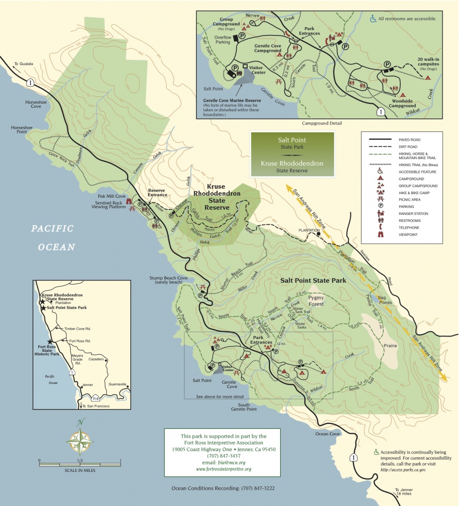 Salt Point State Park | Sonoma Hiking Trails - California State Parks Map