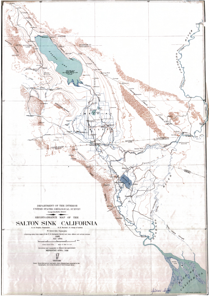 Salton Sink California Map - Rise Of The Salton Sea - Salton Sea California Map