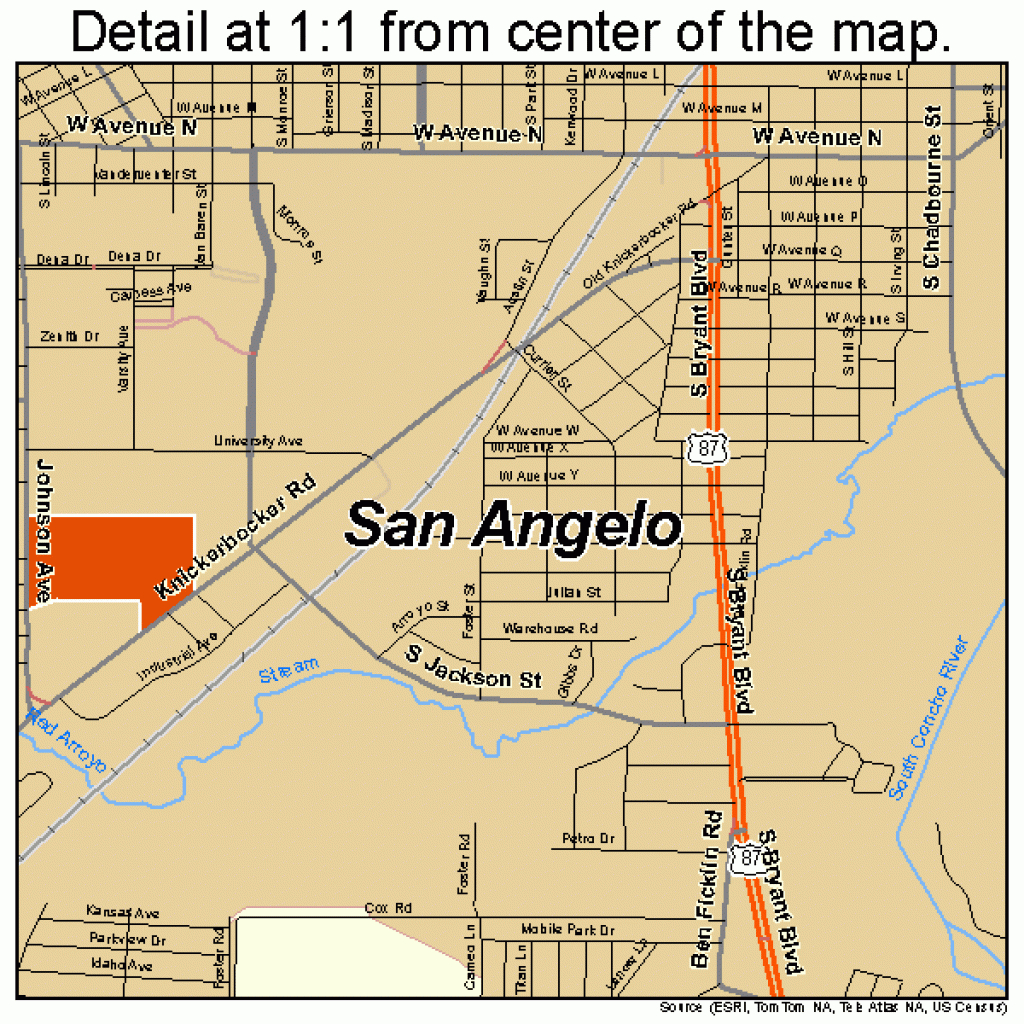 San Angelo Texas Street Map 4864472 - Street Map Of San Angelo Texas