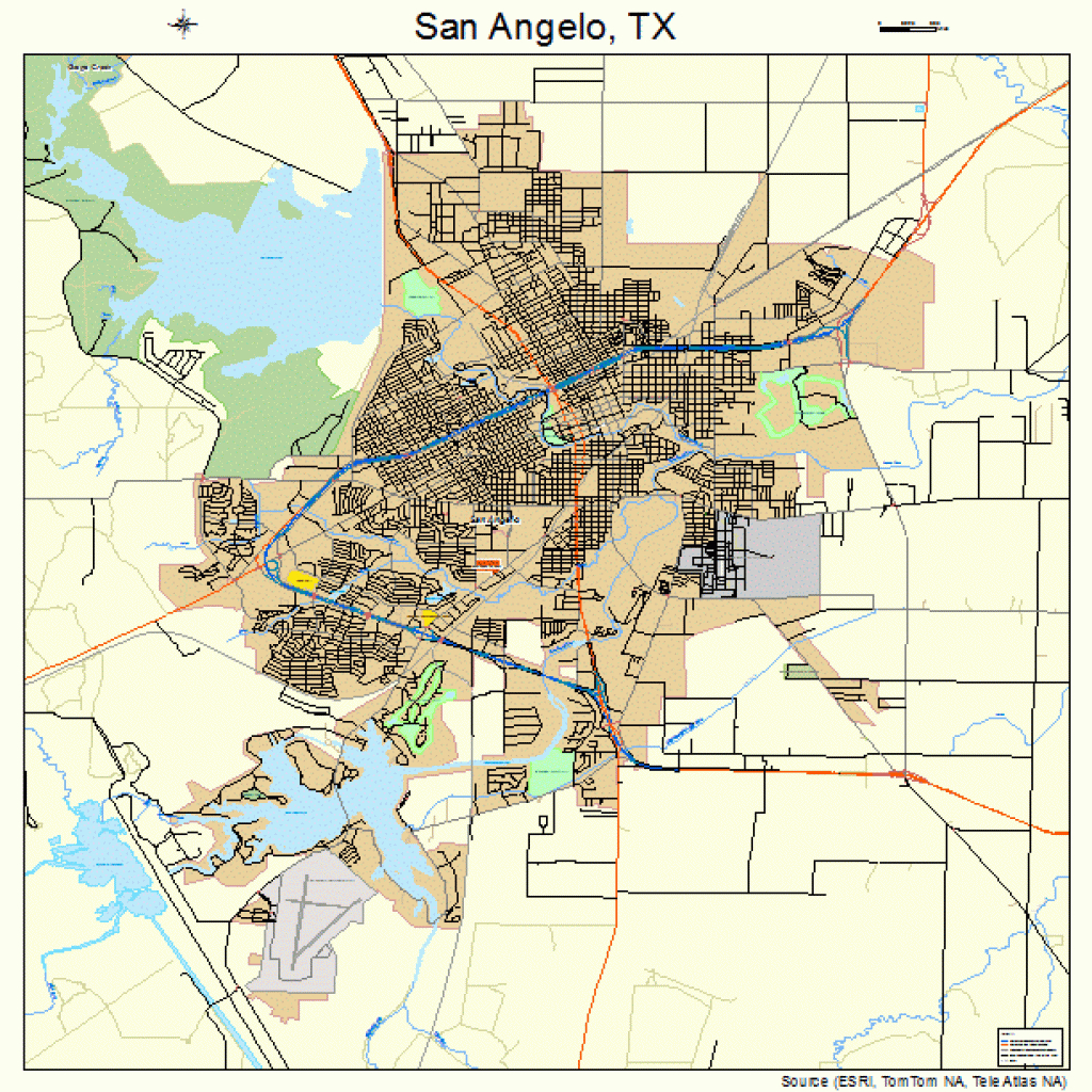 San Angelo Texas Street Map 4864472 - Street Map Of San Angelo Texas